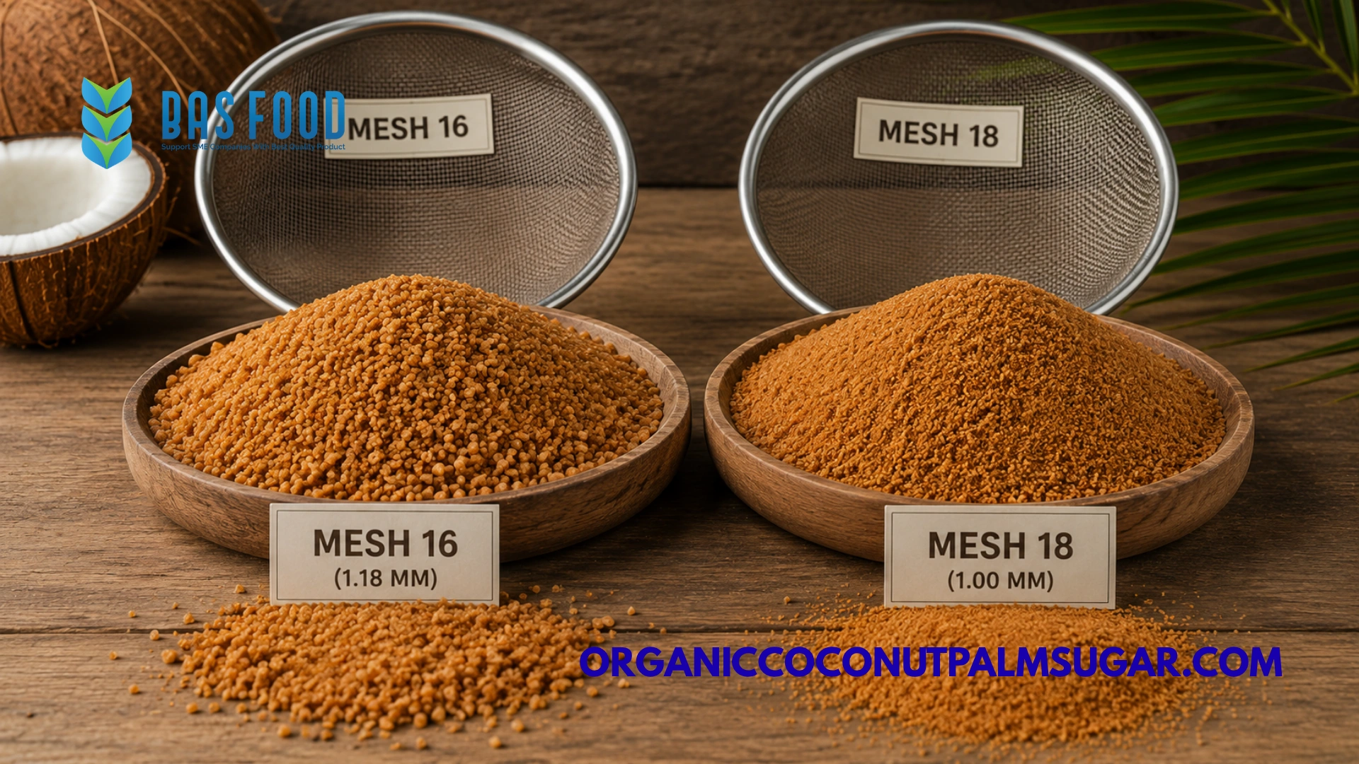 coconut sugar particle size