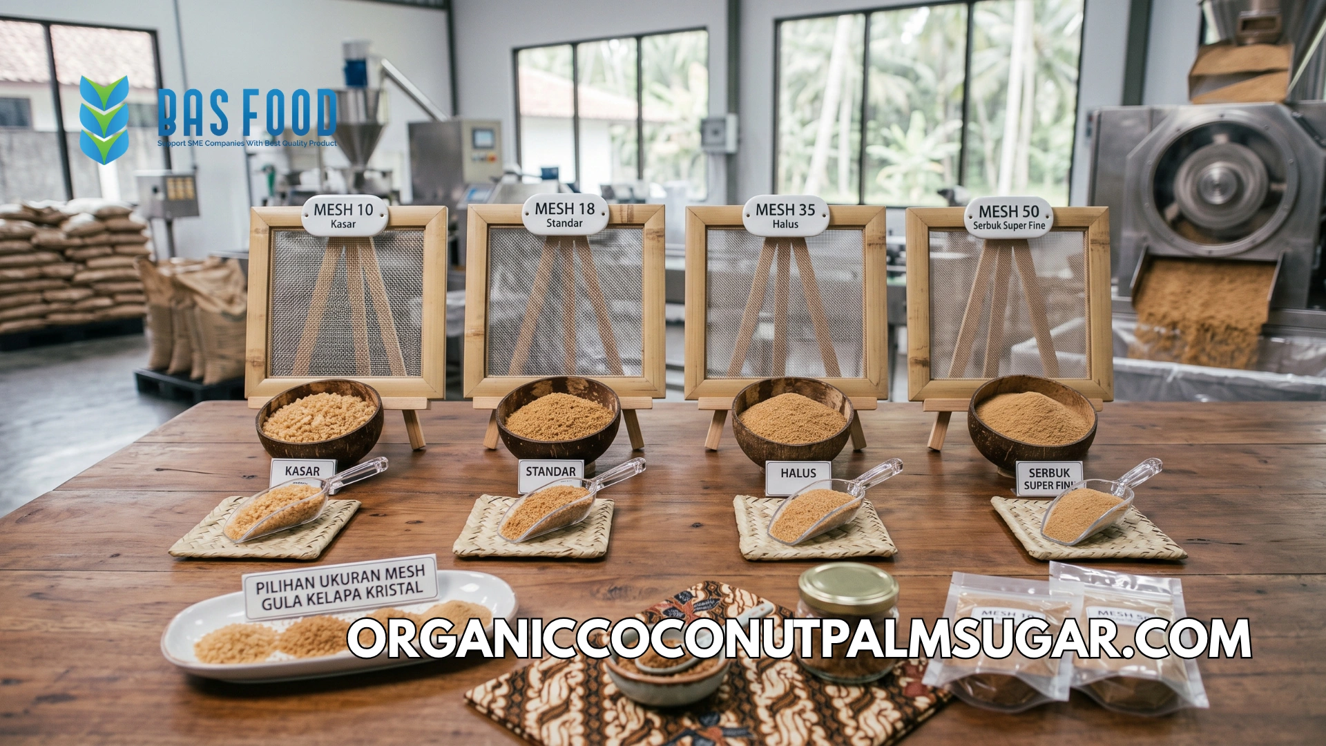 coconut sugar granule size