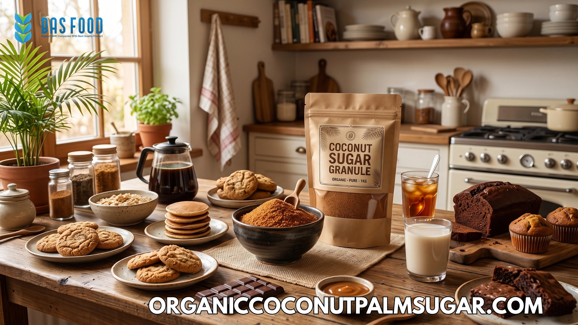 coconut sugar granules for food manufacturing
