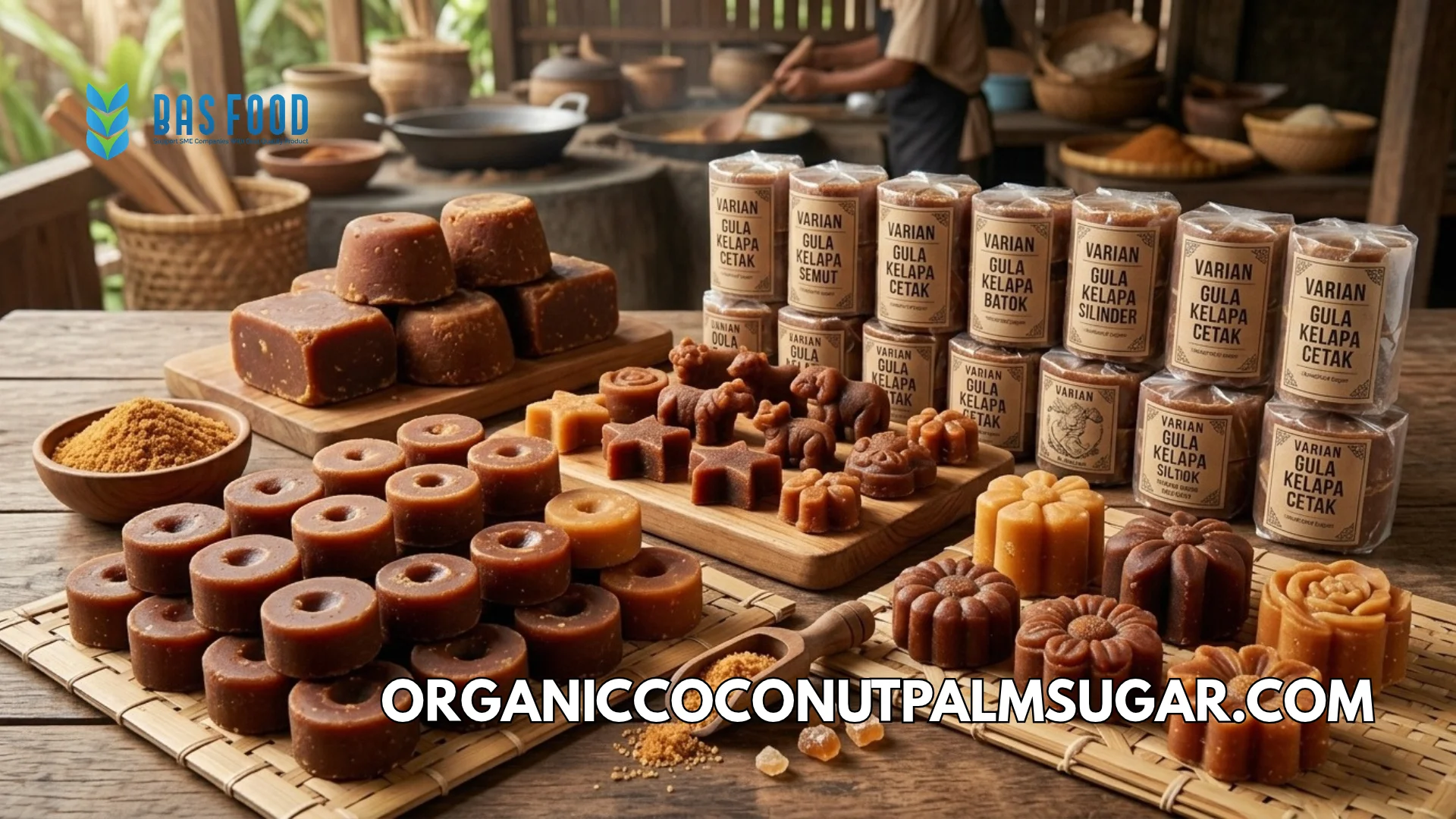 moulded coconut sugar size